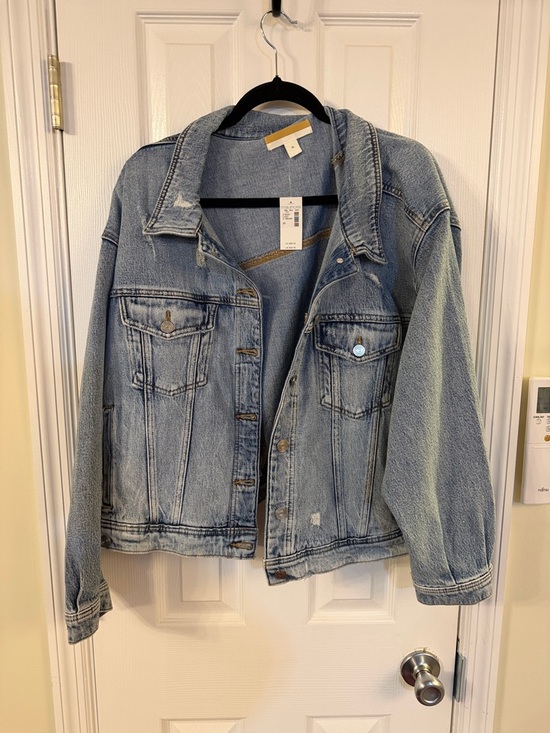 Maurices Jackets & Blazers - Maurices oversized crop Light Blue jean Jacket